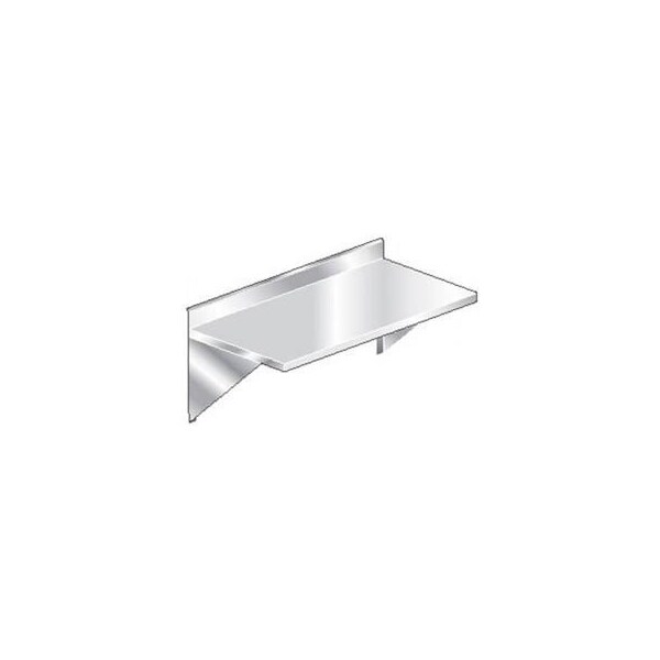 Aero Aero Manufacturing 3TWMB-2472 16 Gauge Wall Mount Table 304 Stainless Steel - 4" Backsplash 72 x 24 3TWMB-2472 - main